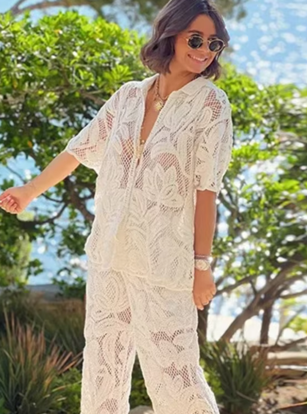 Boho Crochet 2-Teiliges Set