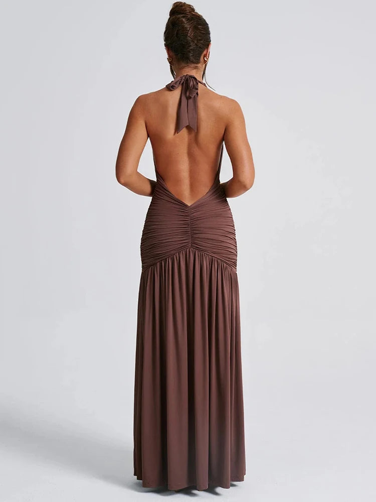 Maxi Kleid mit offenem Rücken