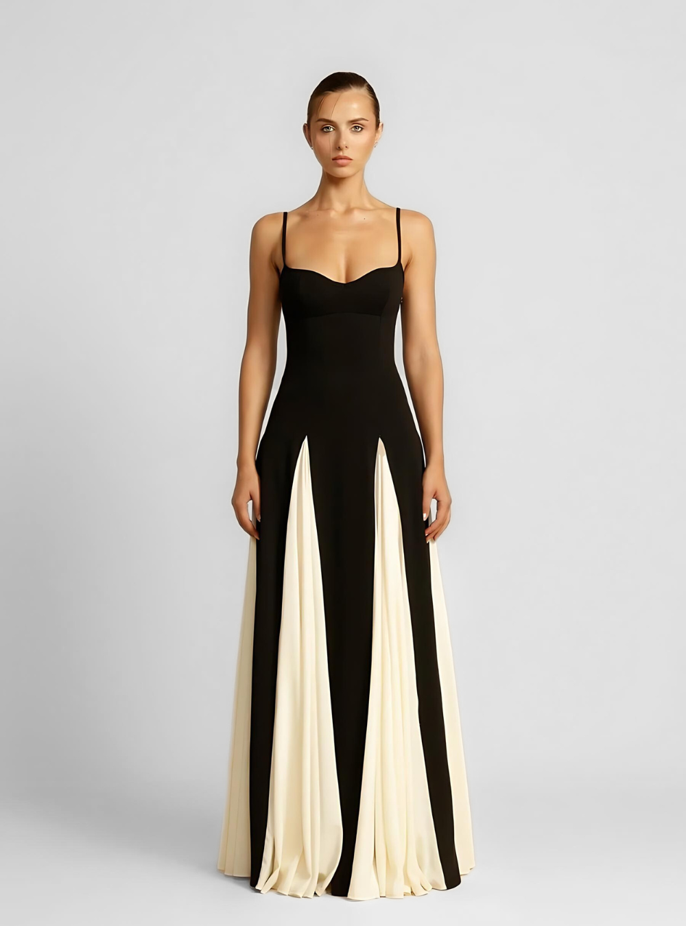 Colorblock Maxi Kleid