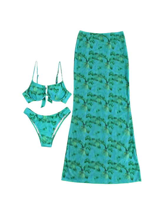Tropic Heat – Tie-Dye Bikini Set (3-teilig)