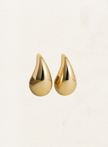 Sleek Water Drop Stud Earrings
