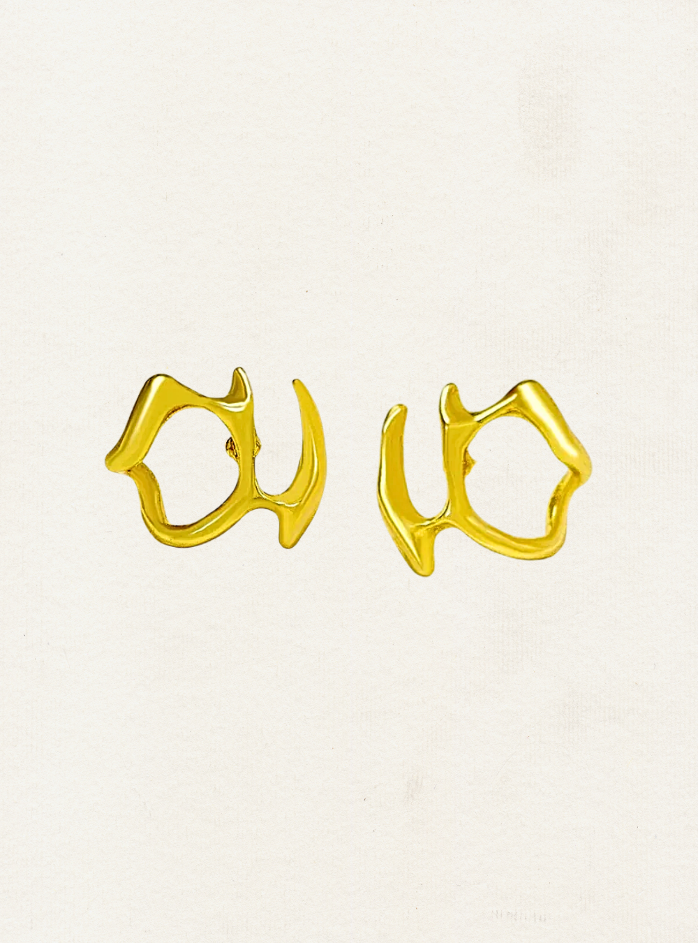 Abstract Wave Stud Earrings