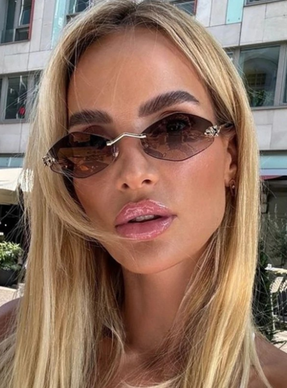 Polygonal Vintage Sonnenbrille