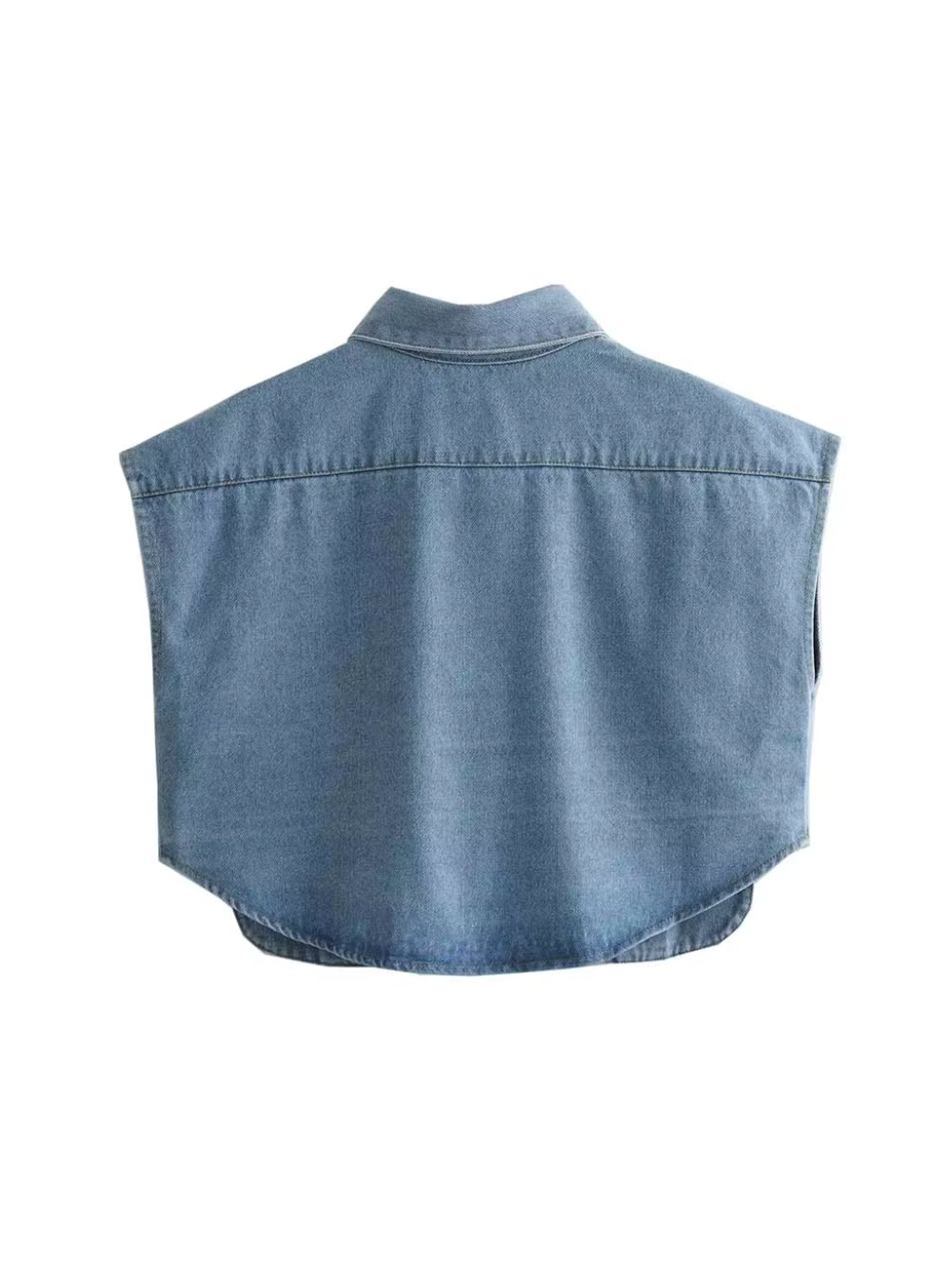 Denim Crop Shirt
