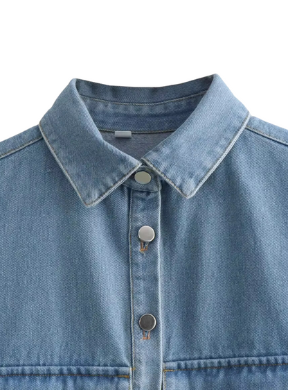 Denim Crop Shirt