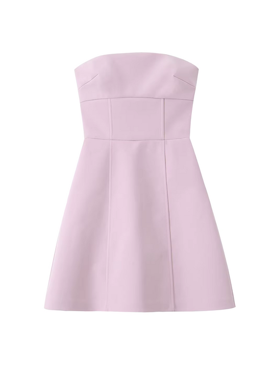 Blush Bow Mini Kleid