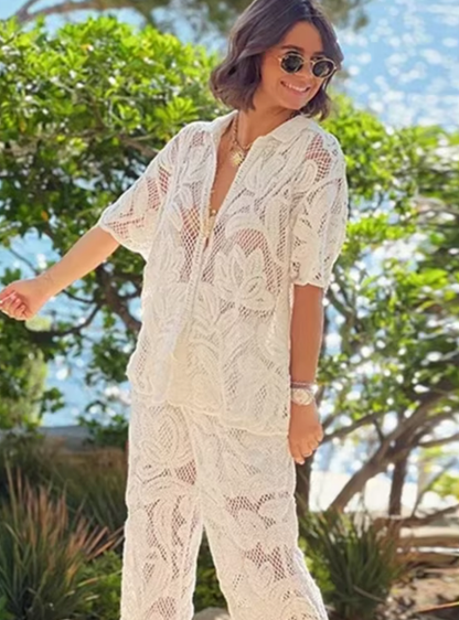 Boho Crochet 2-Teiliges Set