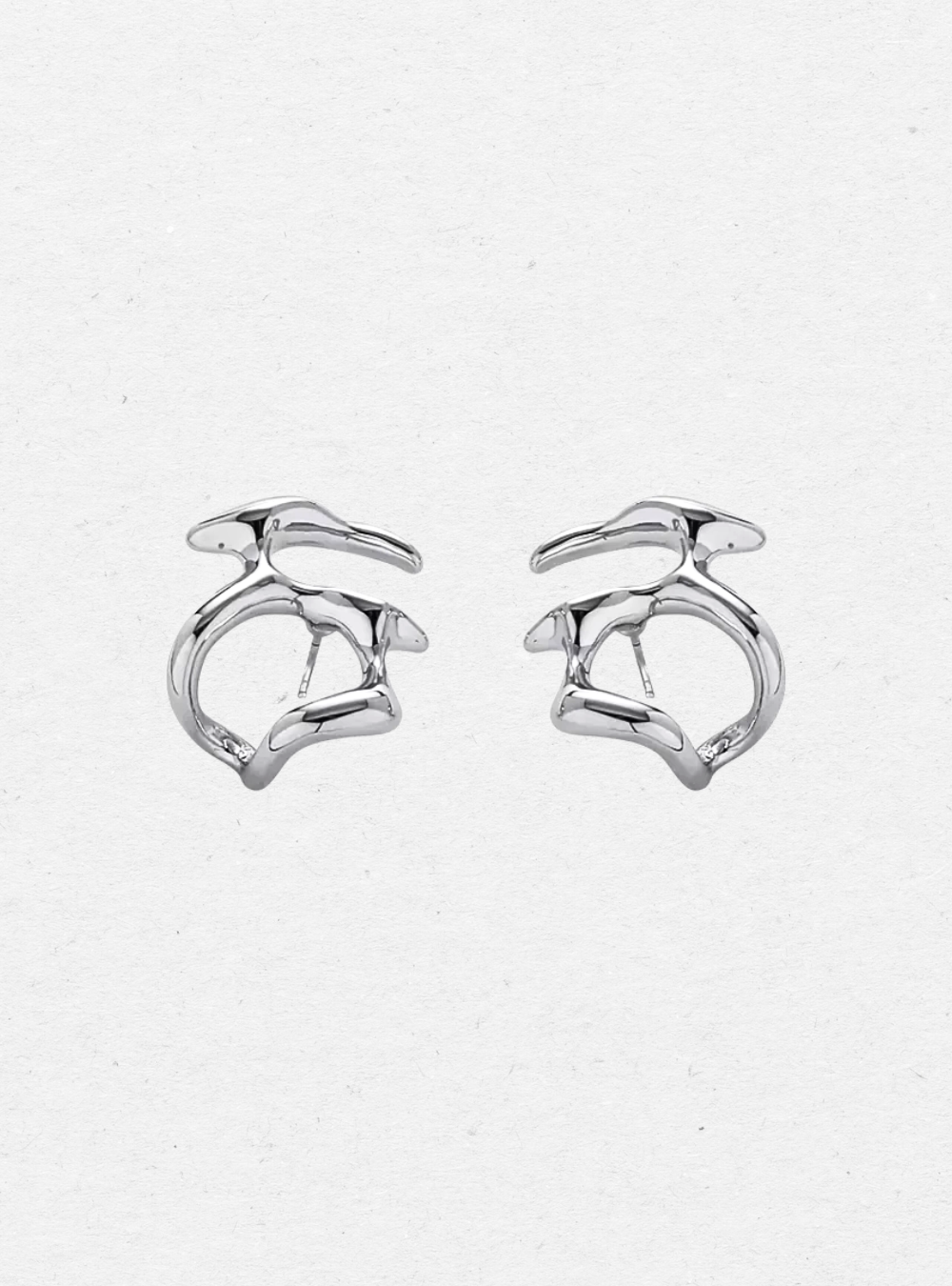 Abstract Wave Stud Earrings
