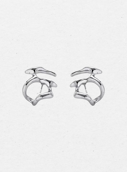 Abstract Wave Stud Earrings