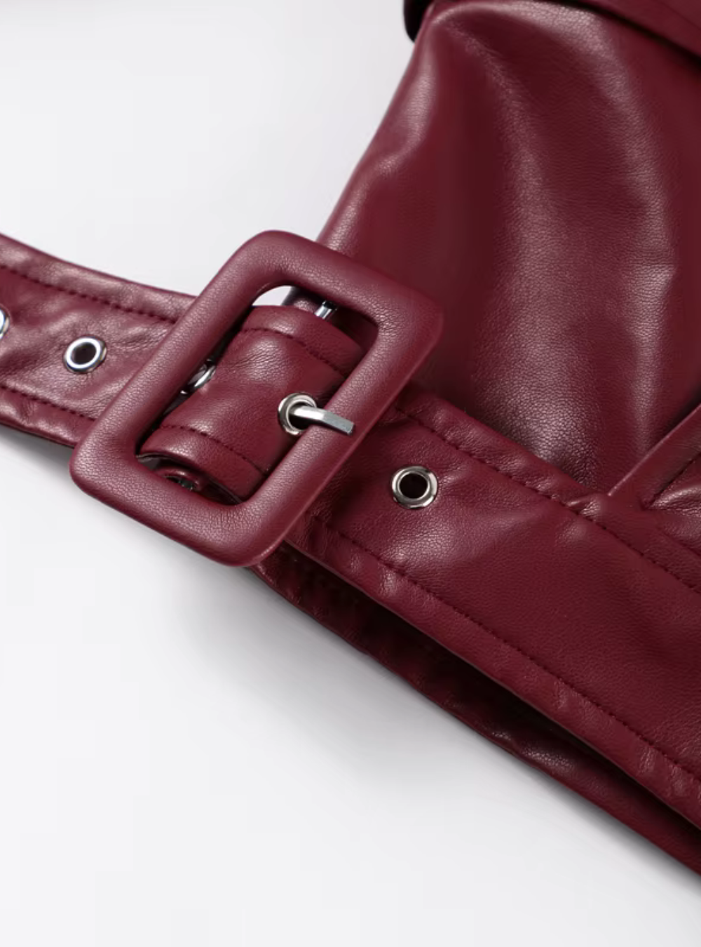 Burgundy Lederjacke