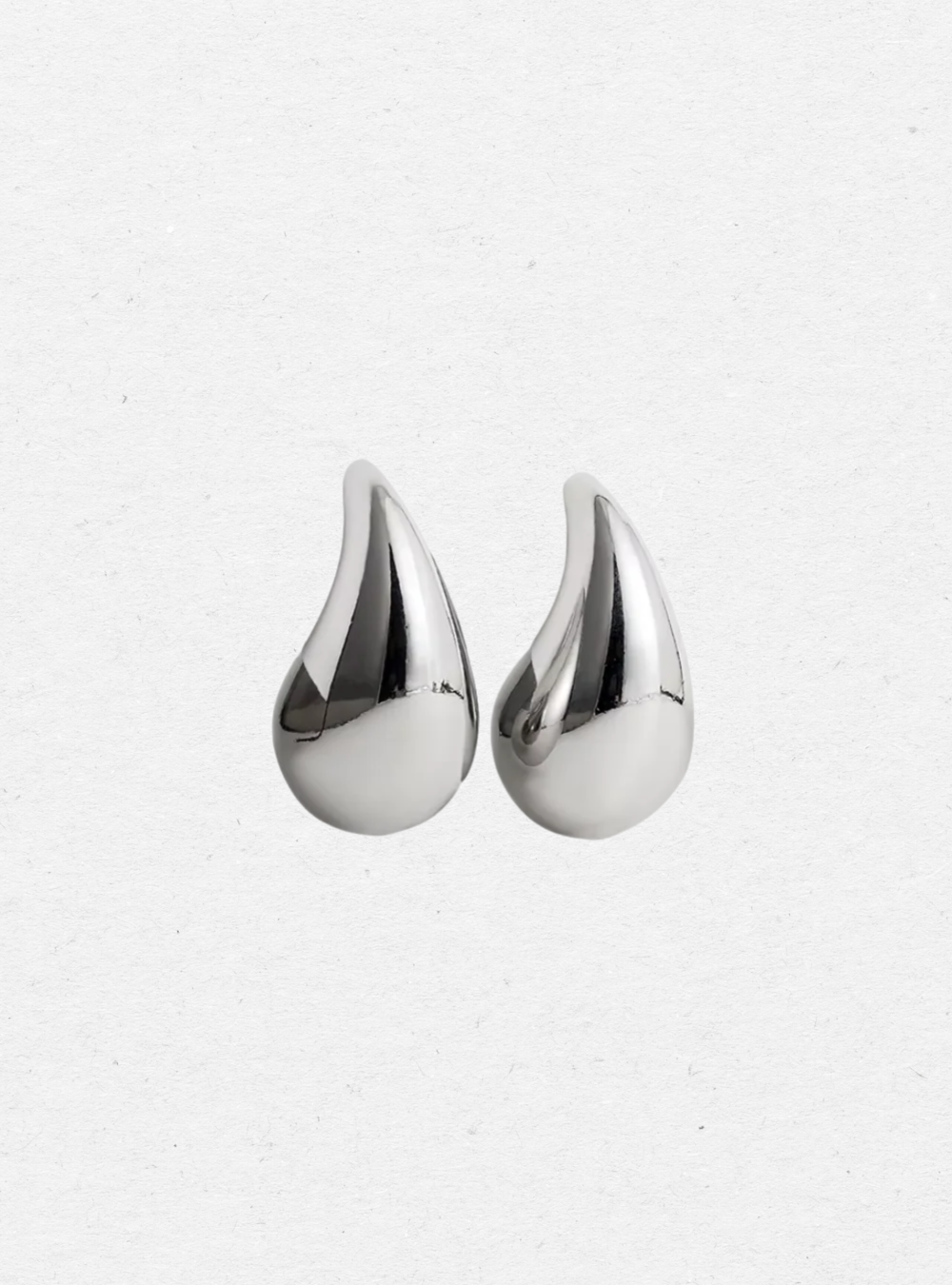 Sleek Water Drop Stud Earrings