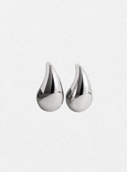 Sleek Water Drop Stud Earrings