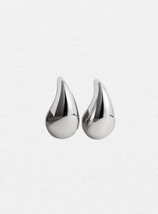 Sleek Water Drop Stud Earrings