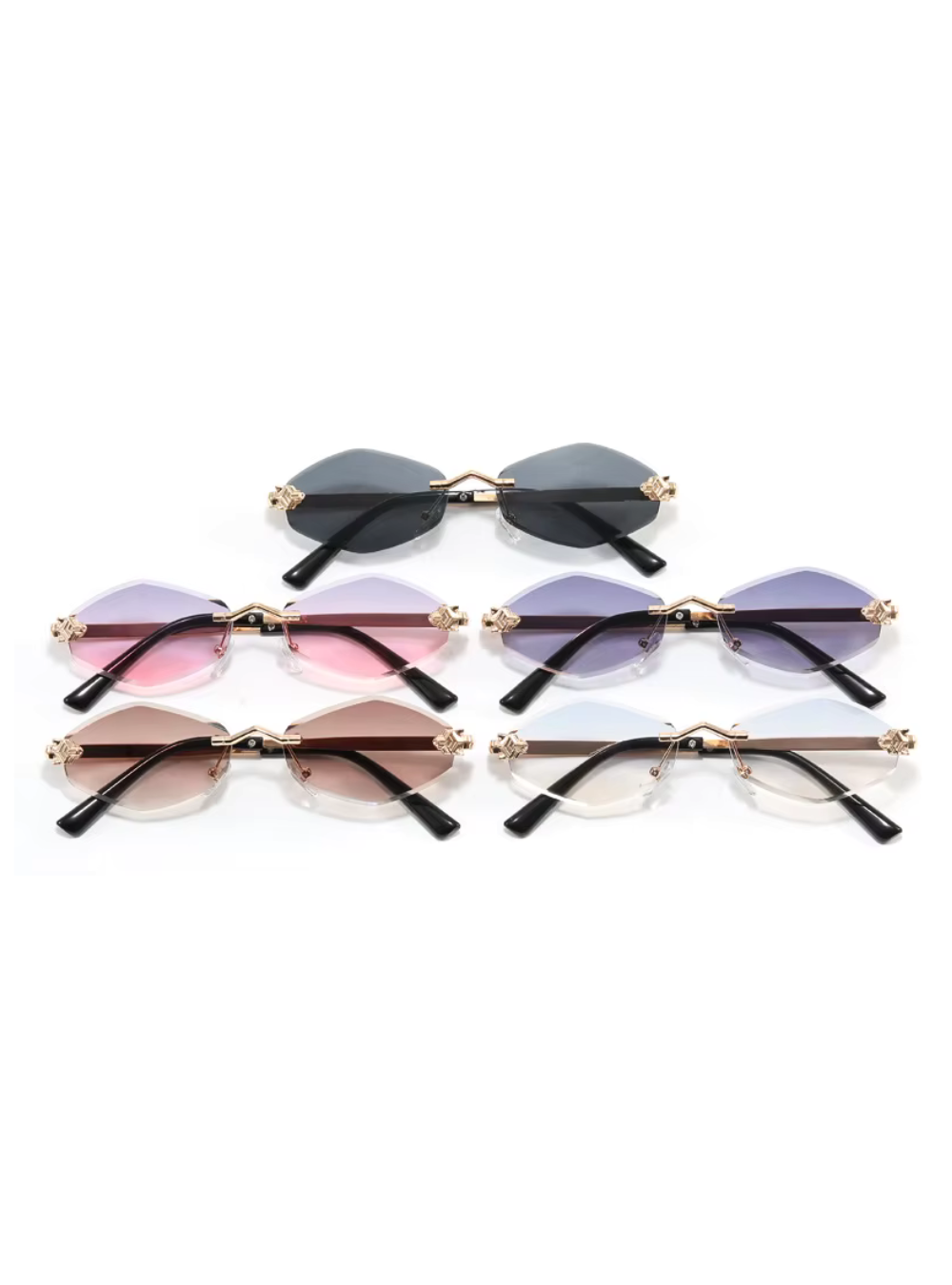 Polygonal Vintage Sonnenbrille