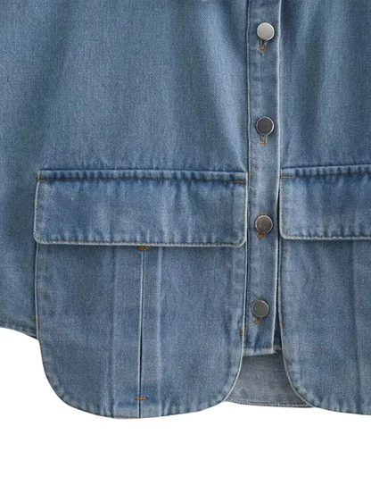 Denim Crop Shirt
