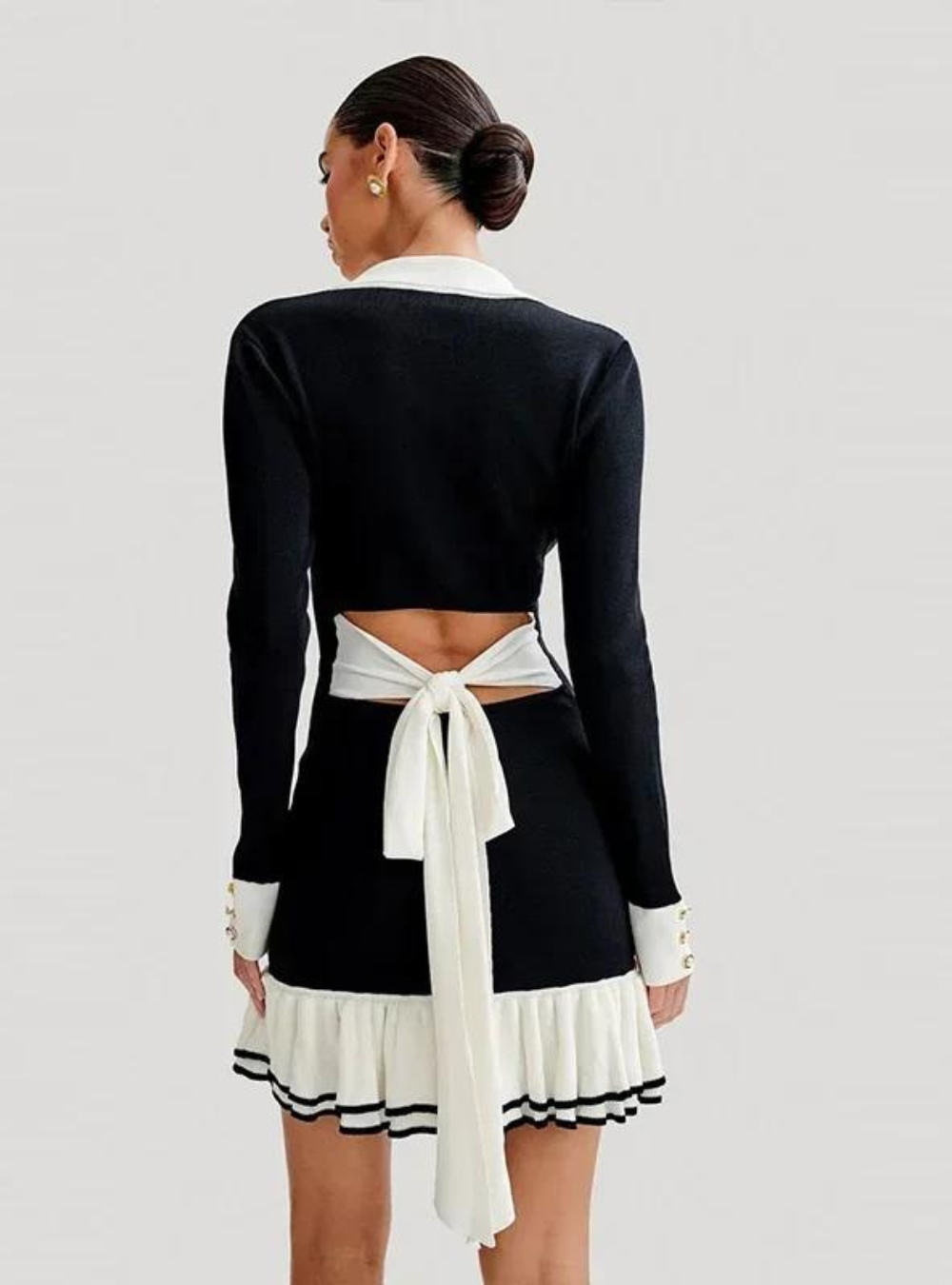 Rüschen Mini Kleid