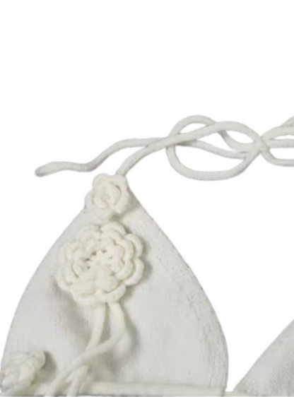 Elegant 2-piece set with flowers &amp; tassels