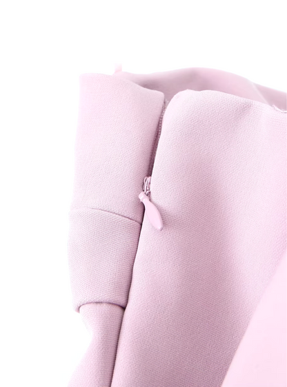 Blush Bow Mini Kleid