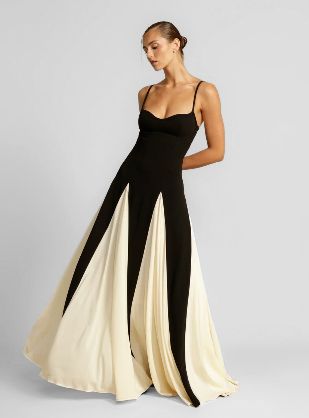 Colorblock Maxi Kleid