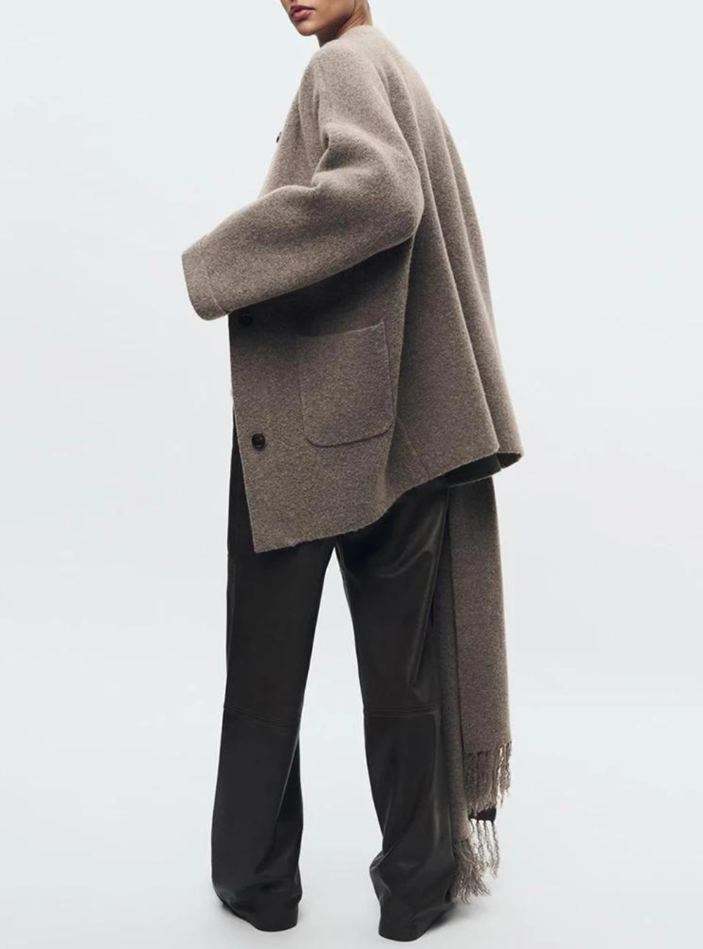 Teddy Strickjacke mit Schal