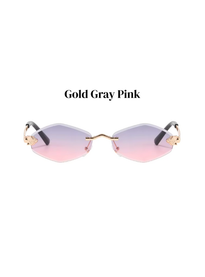 Polygonal Vintage Sonnenbrille