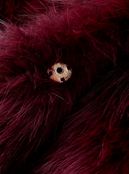 Burgundy Faux Fur Felljacke KNOPF