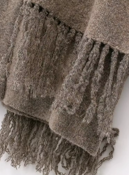 Teddy Strickjacke mit Schal