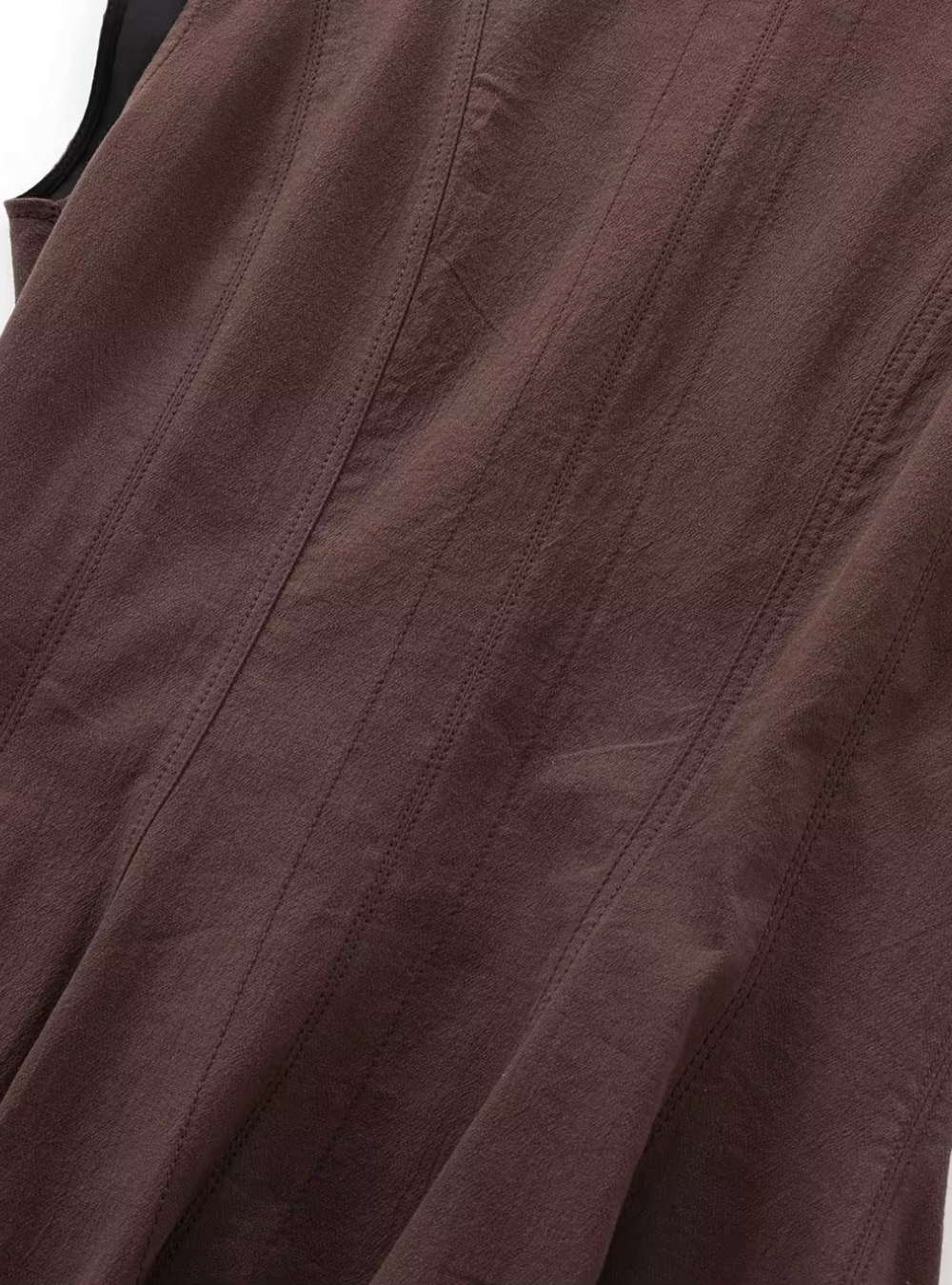 Ärmelloses A-Linien-Kleid mit Plissee-Details