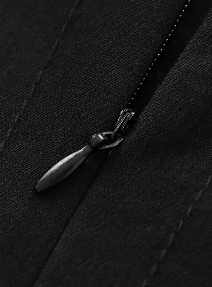 Ärmelloses A-Linien-Kleid mit Plissee-Details