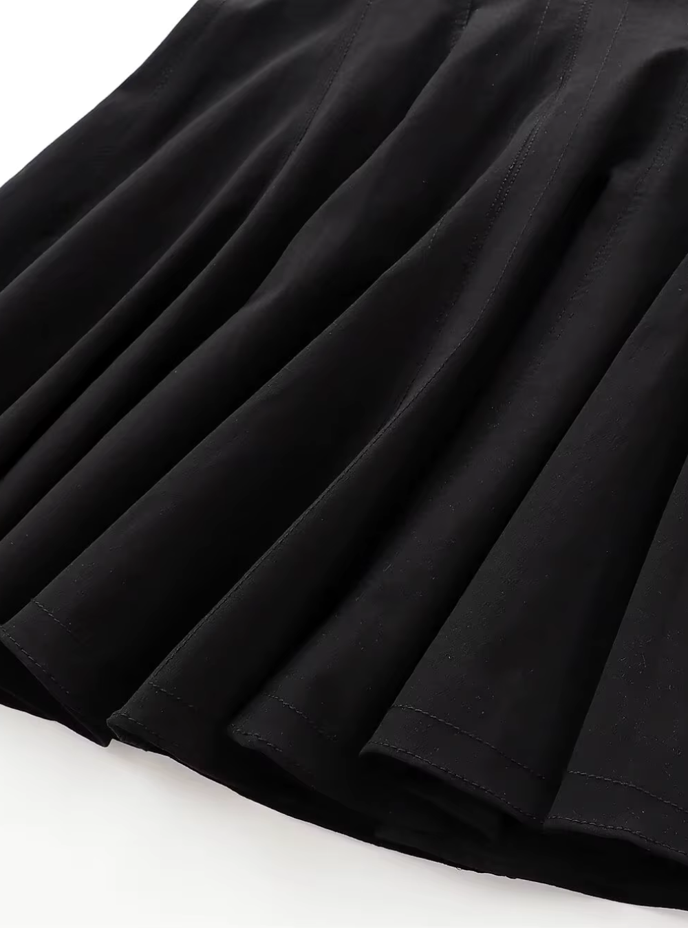 Ärmelloses A-Linien-Kleid mit Plissee-Details