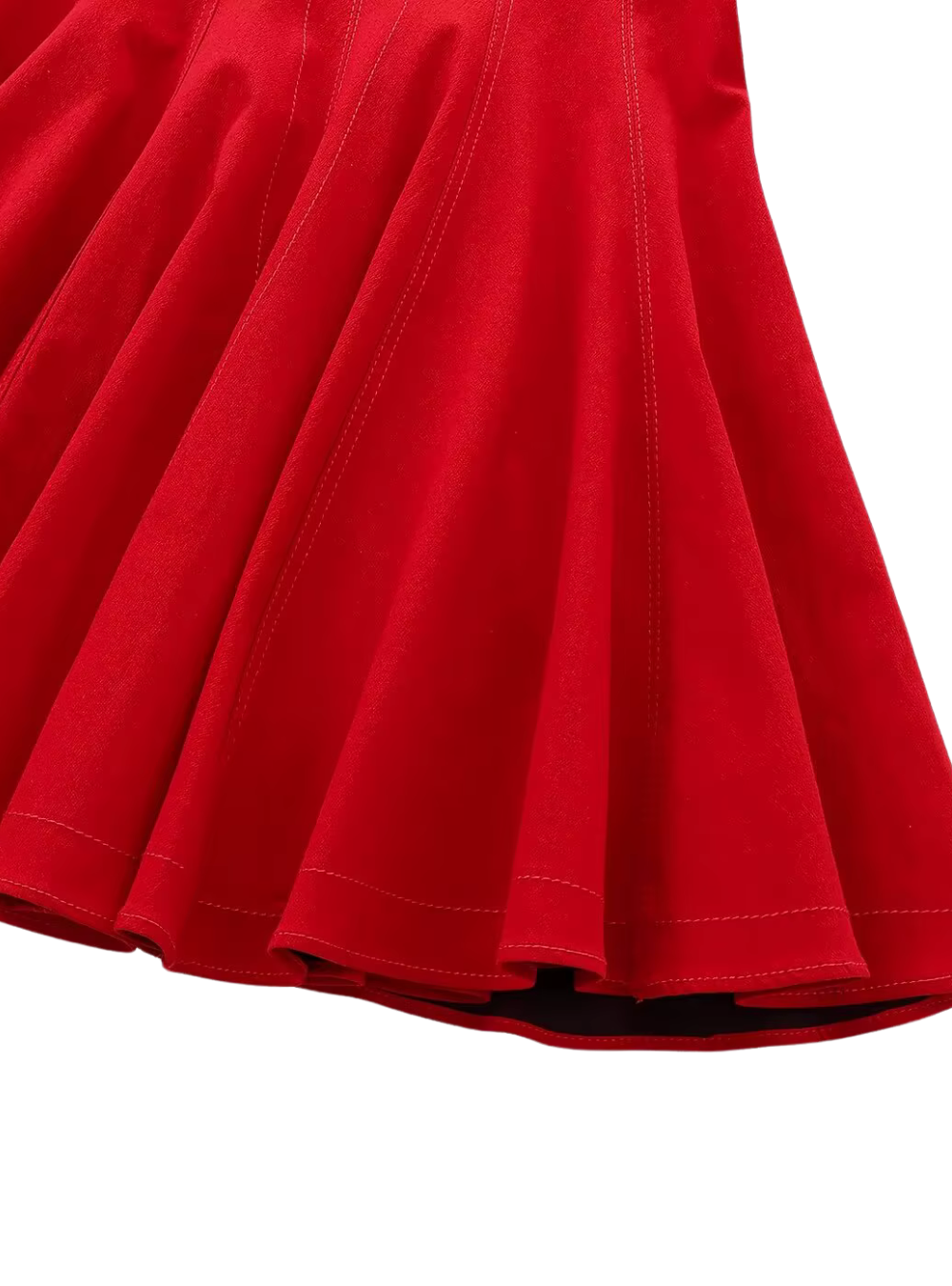 Ärmelloses A-Linien-Kleid mit Plissee-Details