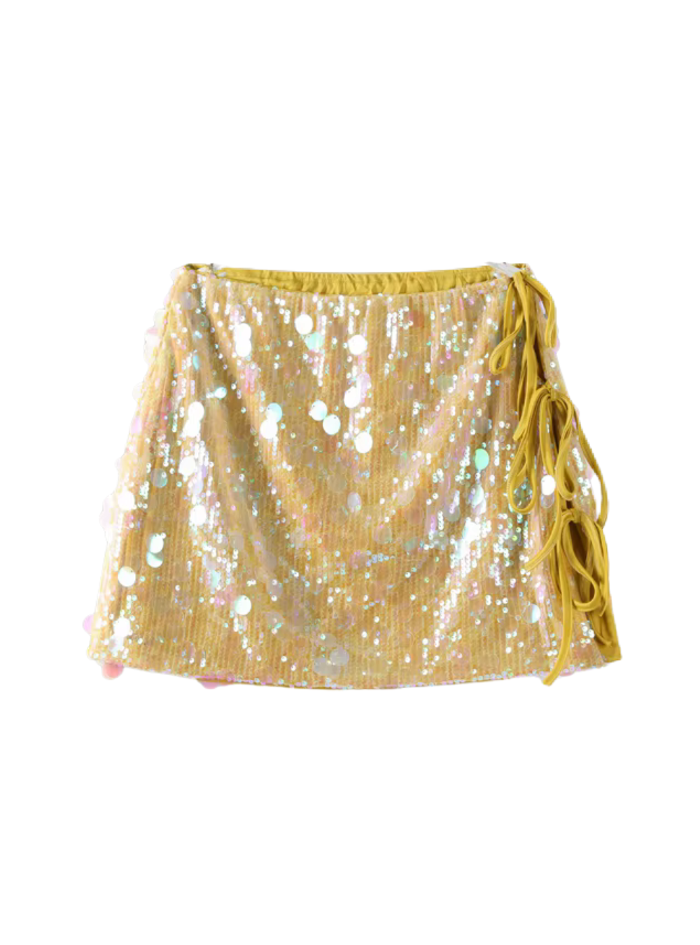 Chic Pailletten Mini Skirt vorne