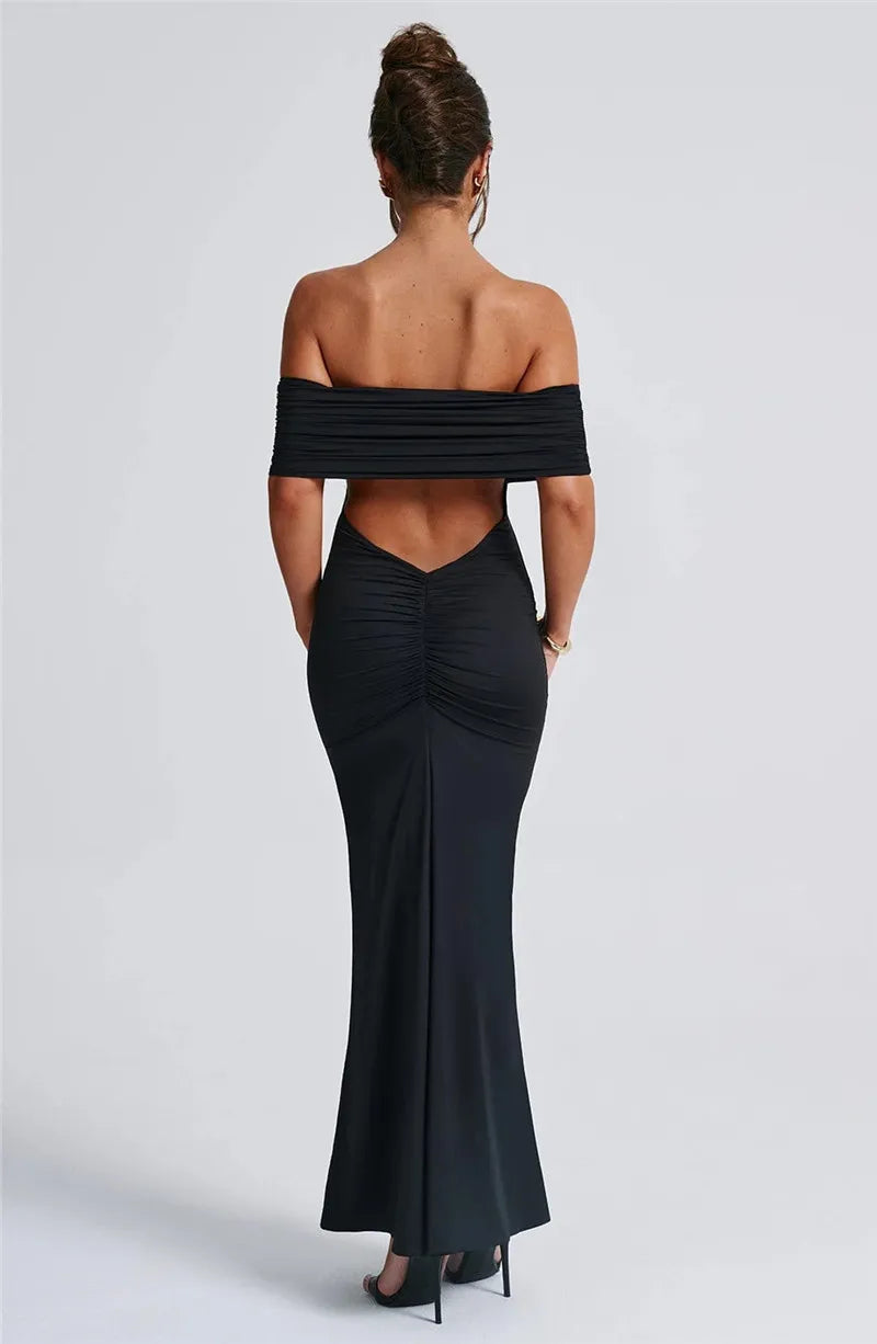 Off-Shoulder Maxi Kleid