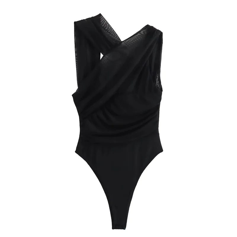 Draped Elegance Bodysuit