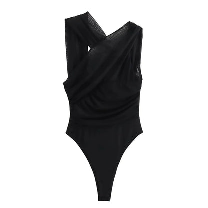 Draped Elegance Bodysuit