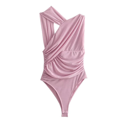 Draped Elegance Bodysuit