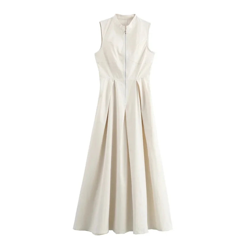 Elegance Zip Midi Dress