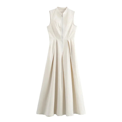 Elegance Zip Midi Dress