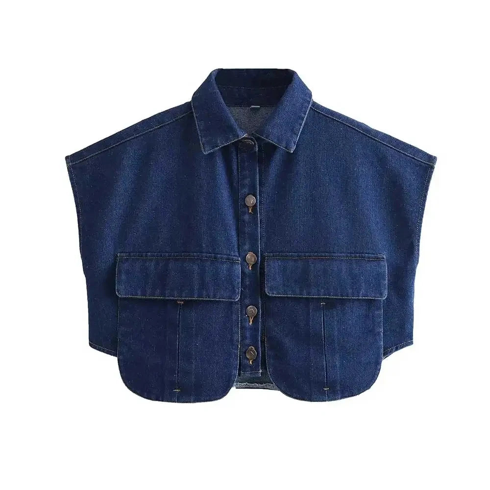 Denim Crop Shirt