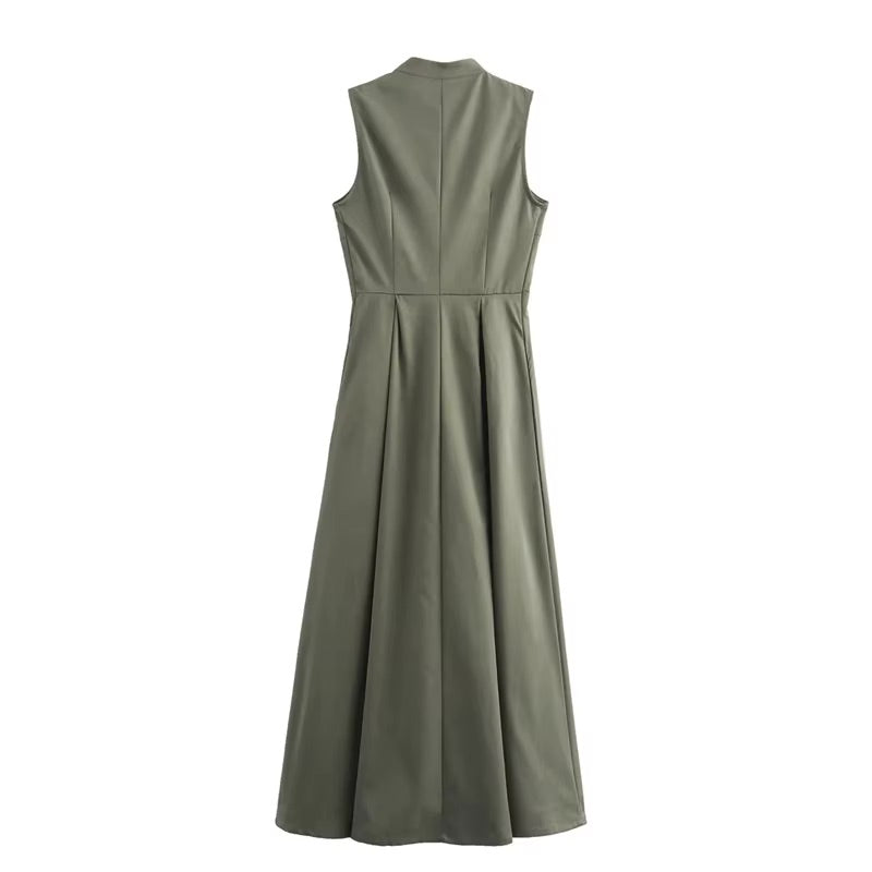 Elegance Zip Midi Dress