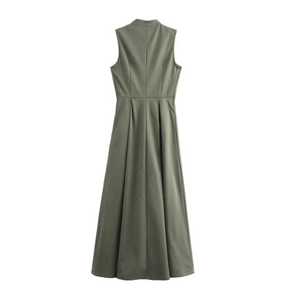 Elegance Zip Midi Dress