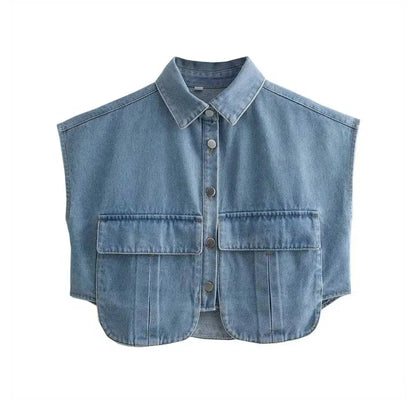 Denim Crop Shirt