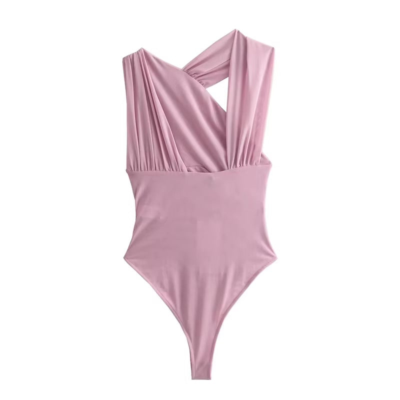 Draped Elegance Bodysuit