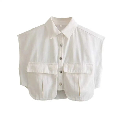 Denim Crop Shirt