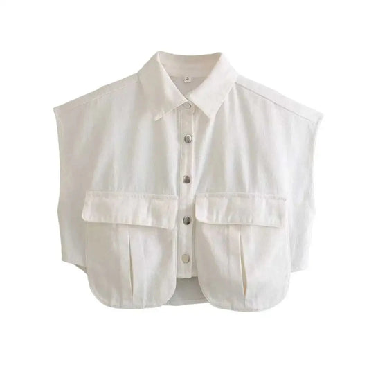 Denim Crop Shirt