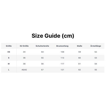 Burgundy Faux Fur Felljacke SIZE CHART