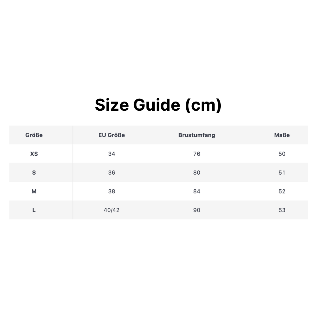 Size Chart Pailletten-Chiffon Top mit Rüschen