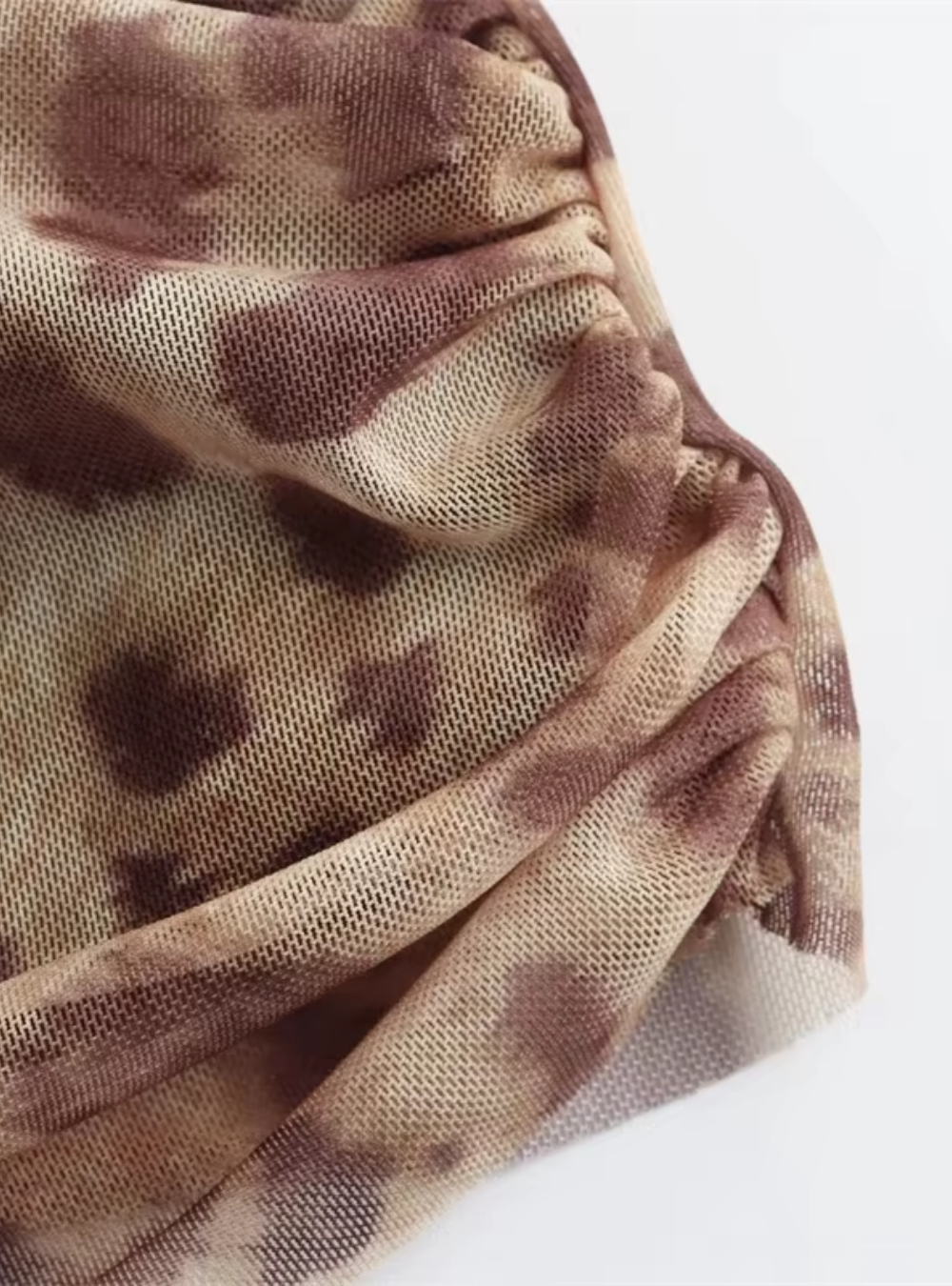 Zweiteiler mit Leopardenmuster Top Detail unten