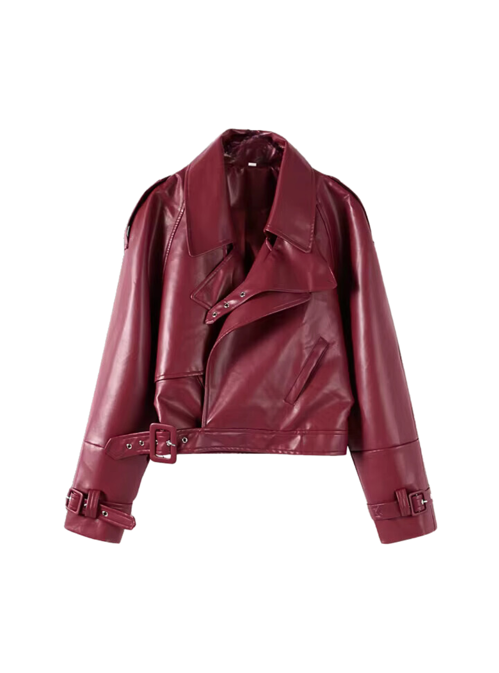 Burgundy leather jacket